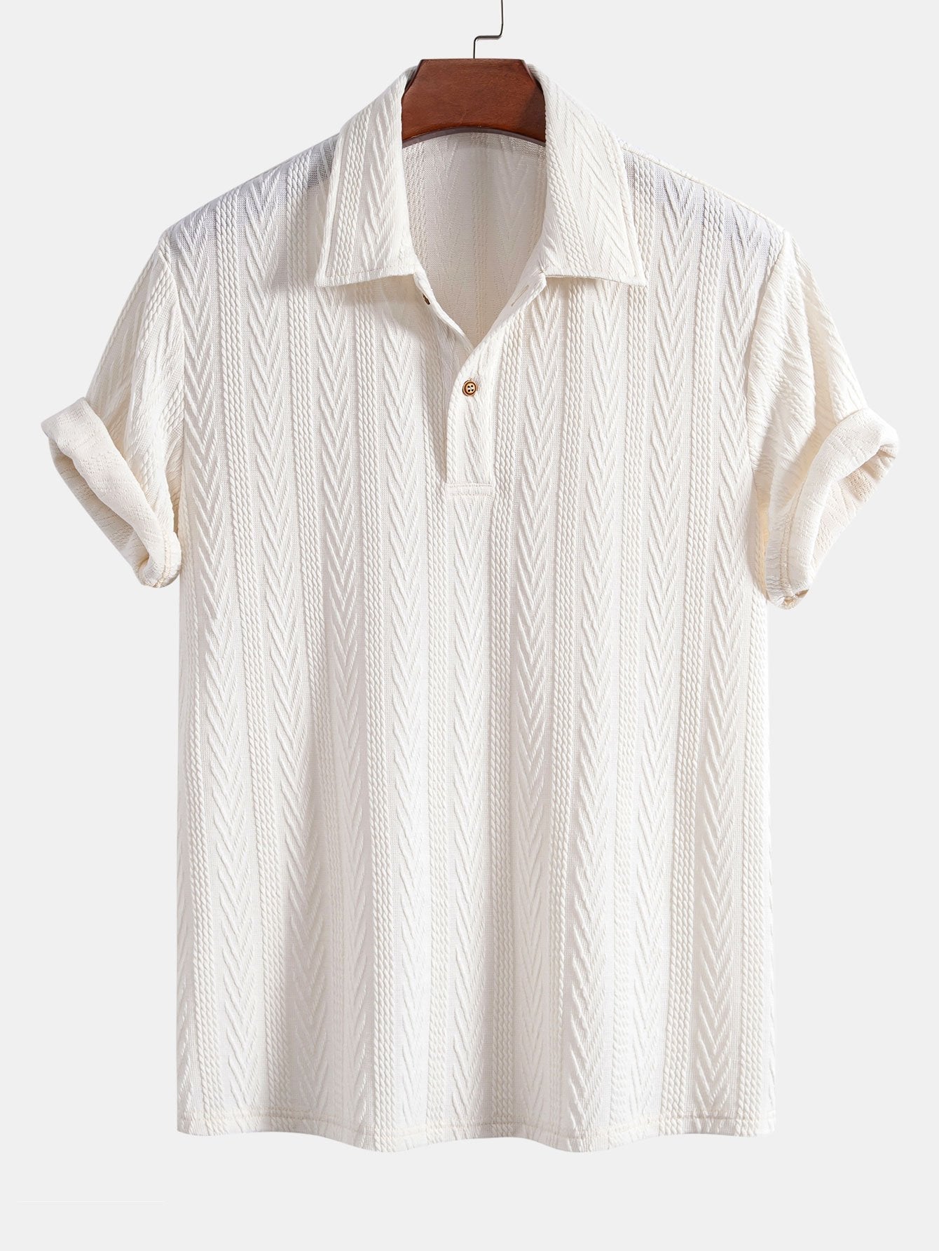 Gebreide Geometrische Jacquard Polo