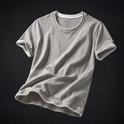 Wit Lennox T-shirt, achterkant, tonend de strakke afwerking en comfortabele val van het katoenen T-shirt.