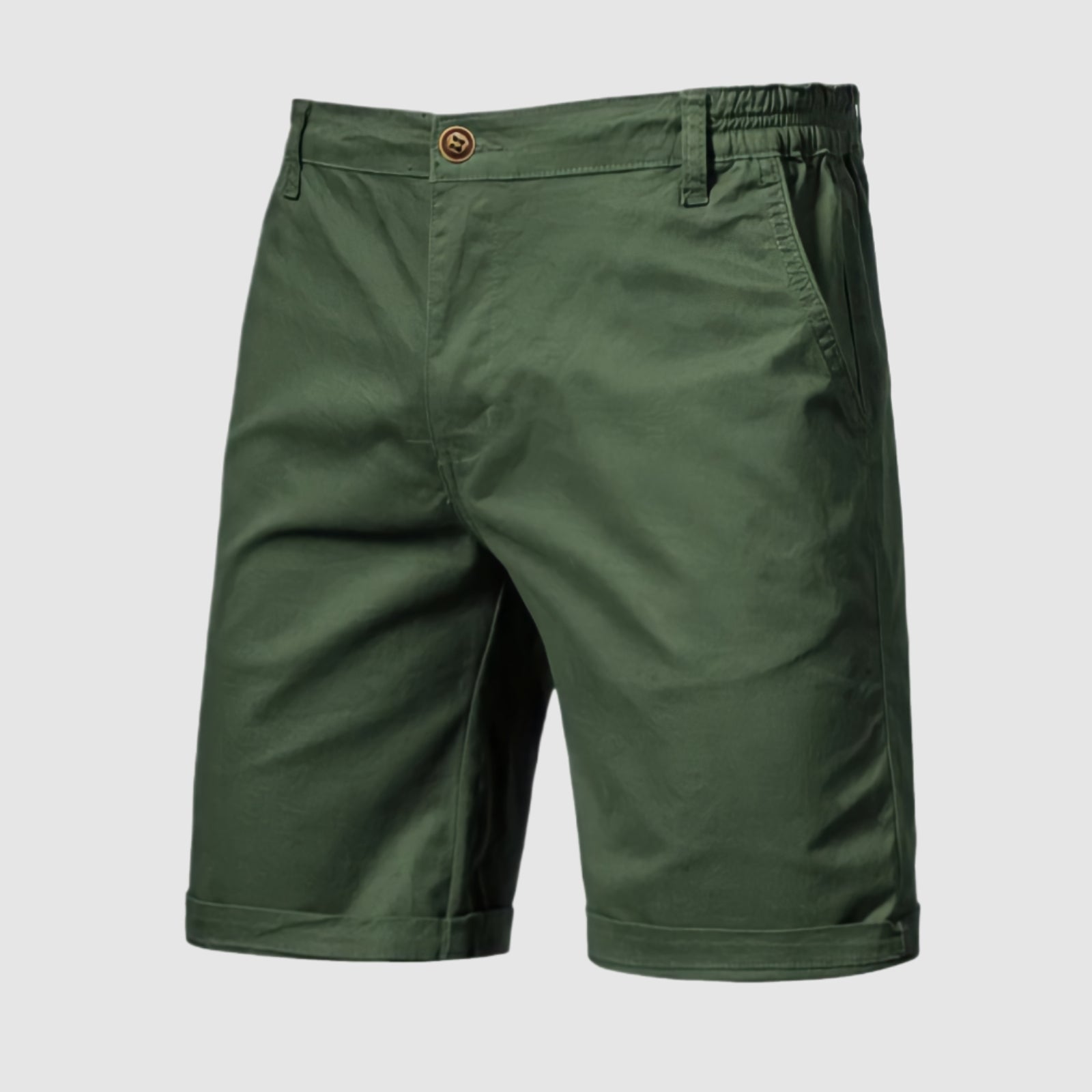 Close-up van de zakken van de Loris shorts voor heren, functioneel en stijlvol ontworpen.