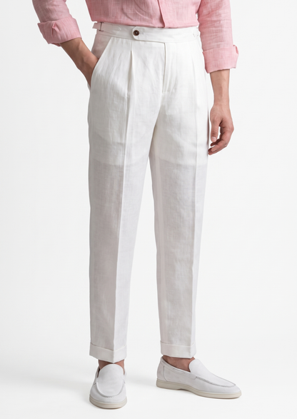 Mick - Geplooid Linnen Pantalon product image