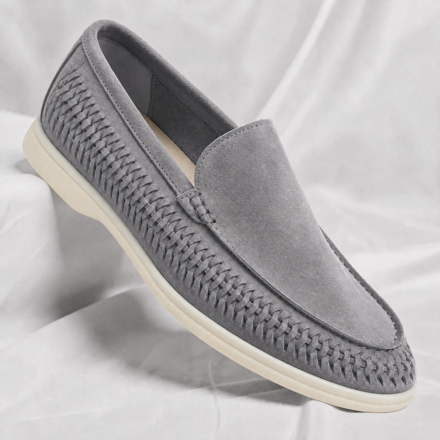 Matteo | Gevlochten Suede Loafer
