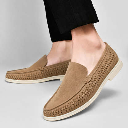 Matteo | Gevlochten Suede Loafer