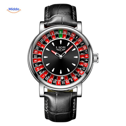 Roulettix™ Luxe Herenhorloge - Waterdicht, Lichtgevende Wijzers & Chronograaf