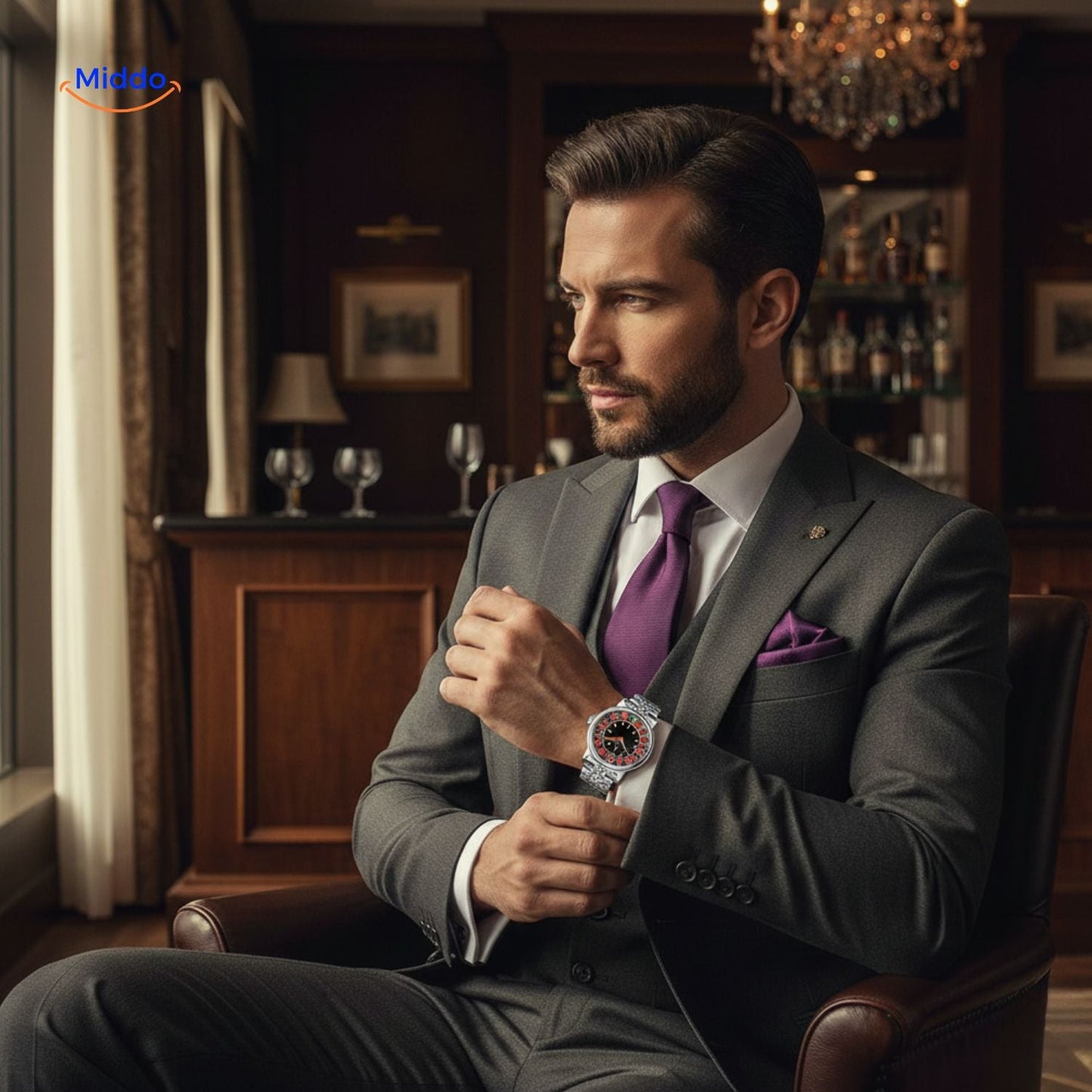 Roulettix™ Luxe Herenhorloge - Waterdicht, Lichtgevende Wijzers & Chronograaf