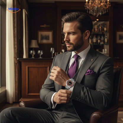 Roulettix™ Luxe Herenhorloge - Waterdicht, Lichtgevende Wijzers & Chronograaf