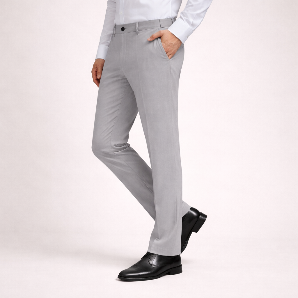 Achterzicht van de Sten Trousers, met aandacht voor de pasvorm over de billen en de nette afwerking van de zakken op deze stijlvolle broek.
