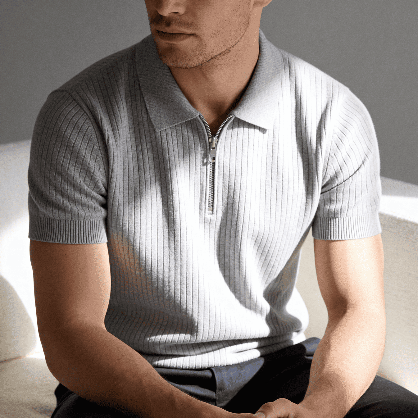 De Matteo Swiss Knit Polo